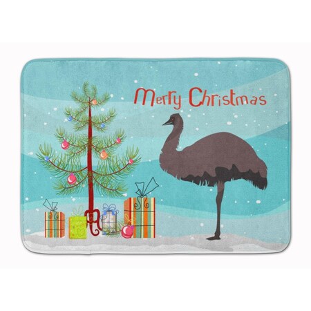 Carolines Treasures Emu Christmas Machine Washable Memory Foam Mat BB9289RUG